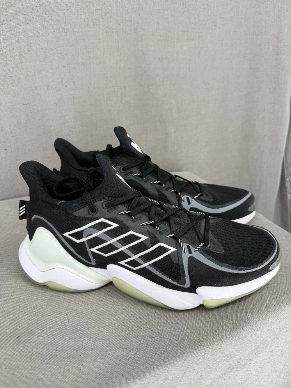 Adidas Mahomes 1 Impact FLX Men's Training Shoes Black White Size 10.5